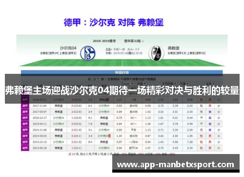 弗赖堡主场迎战沙尔克04期待一场精彩对决与胜利的较量
